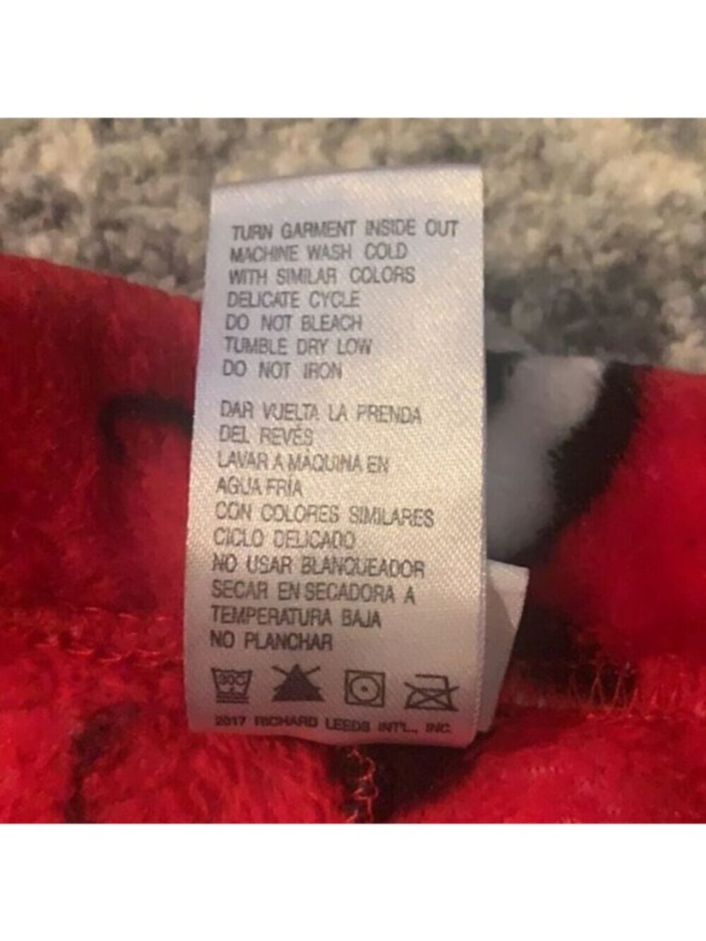 DisneyRed Mickey Mouse & Minnie Mouse Fleece Pajama Lounge Pants Sz Small - Picture 8 of 14